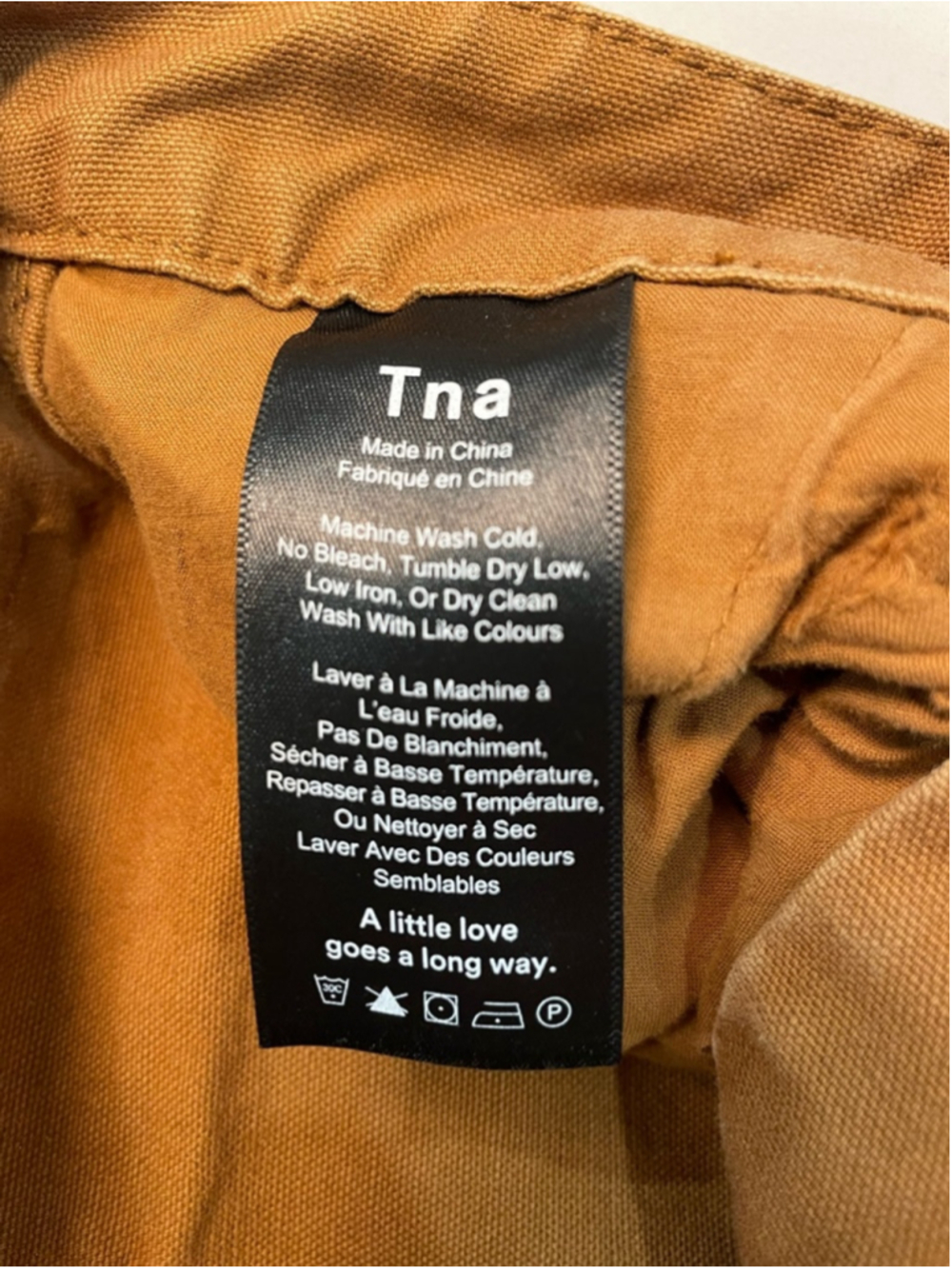 Tna Aritzia Canvas Carpenter Pants Brown Tan Workwear Utility Straight 8 Relaxed - Picture 7 of 11